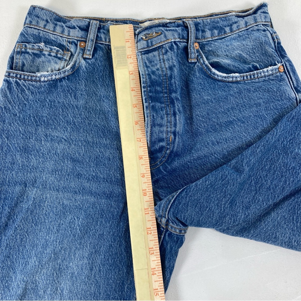 FREE PEOPLE WE THE FREE Jeans Women Distressed Size 27 Button Fly Raw Bohemian - Picture 8 of 16